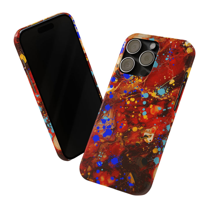 Slim Cute Phone Cases for Iphone - | iPhone 15 Case | iPhone 15 Pro Max Case, Iphone 14 Case, Iphone 14 Pro Max, Iphone 13, Fall Marble Paint Splash - Studio40ParkLane