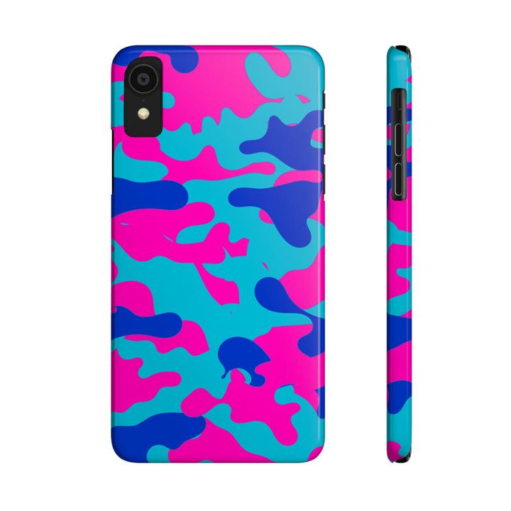 Slim Cute Phone Cases for Iphone - | iPhone 15 Case | iPhone 15 Pro Max Case, Iphone 14 Case, Iphone 14 Pro Max, Iphone 13, Blue Pink Camouflage - Studio40ParkLane