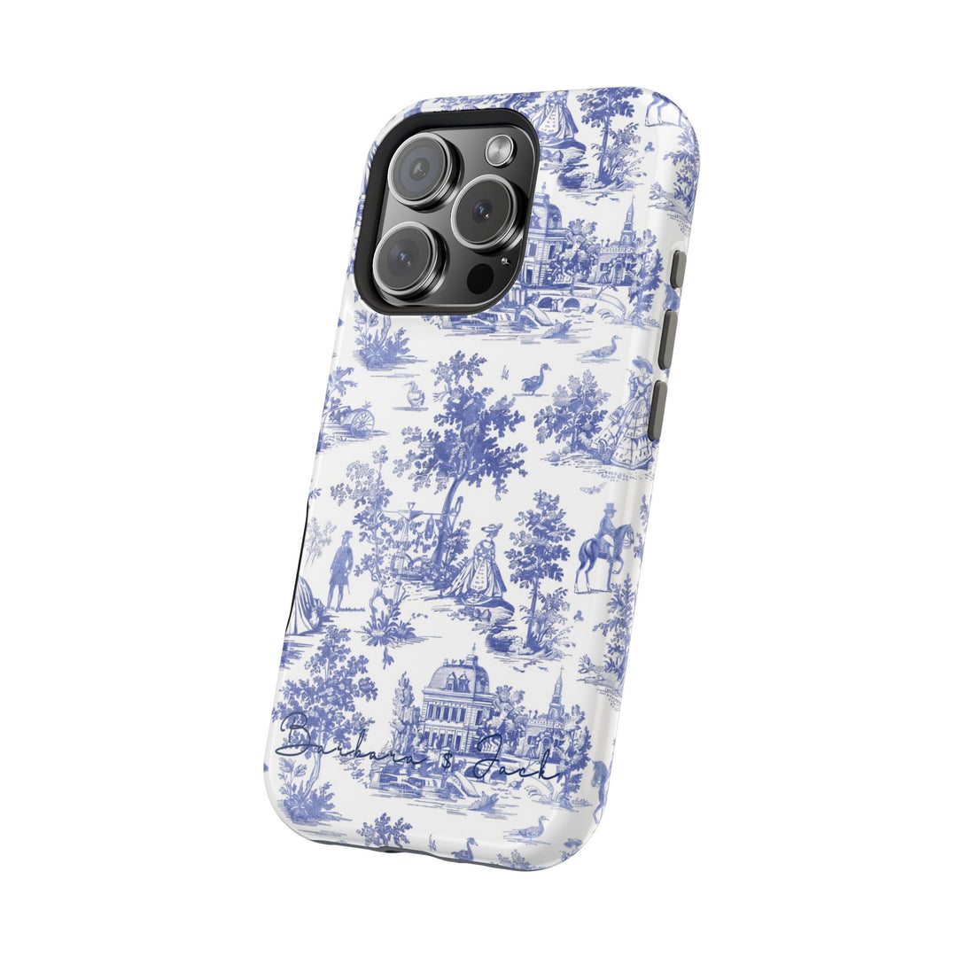 Magsafe French Toile Personalized Initial Custom Gift Cute Phone Cases for Iphone 16 Pro Max | iPhone 15, Pro Max Case, Iphone 14, 13, 12, 11, 10 - Studio40ParkLane