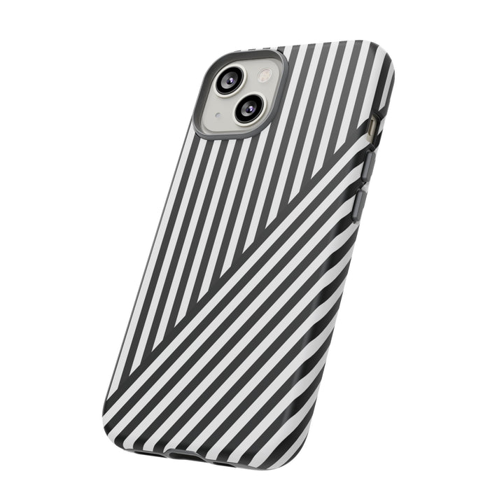 Aesthetic Tough Black White Stripes Phone Case - For iPhone 17 Pro Max iPhone 16 Pro iPhone 15 Iphone 14 Plus 13 Pro 12 11 10 XR - Studio40ParkLane