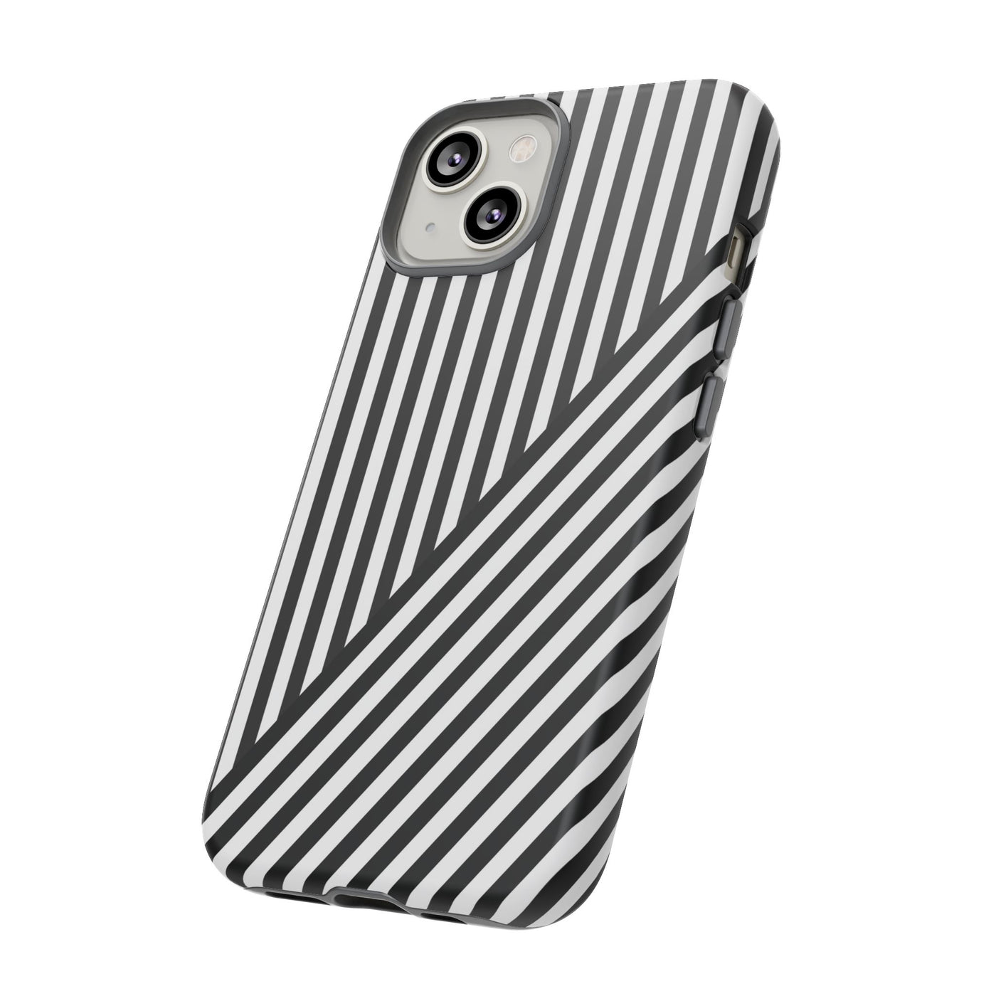 Aesthetic Tough Black White Stripes Phone Case - For iPhone 17 Pro Max iPhone 16 Pro iPhone 15 Iphone 14 Plus 13 Pro 12 11 10 XR - Studio40ParkLane
