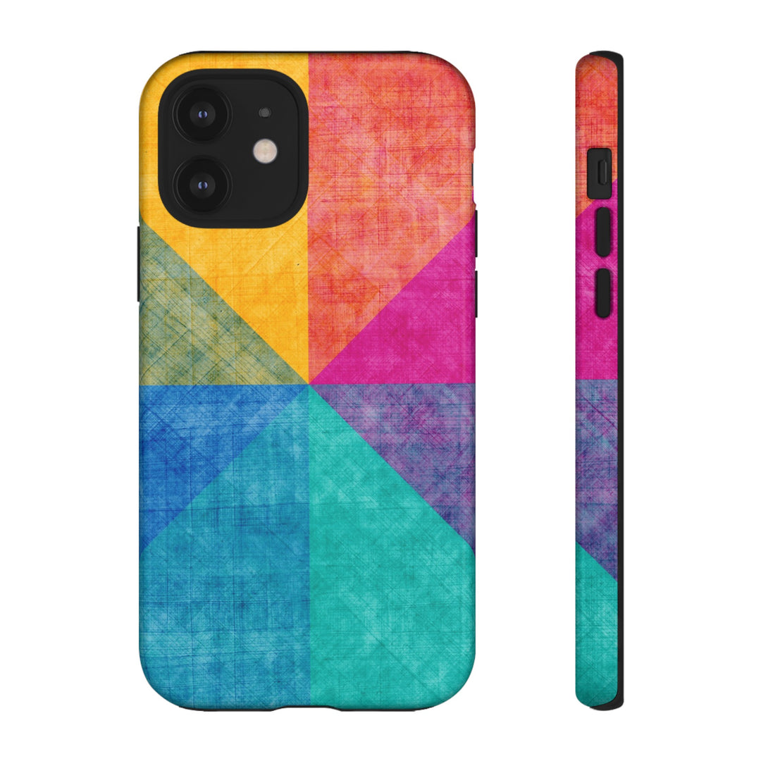 Impact Resistant, Colored Shapes, Cute Phone Cases for Samsung S24, S23, S22, S21, IPhone 15 pro Iphone 14 pro Iphone 13 IPhone 12 Iphone 11 - Studio40ParkLane