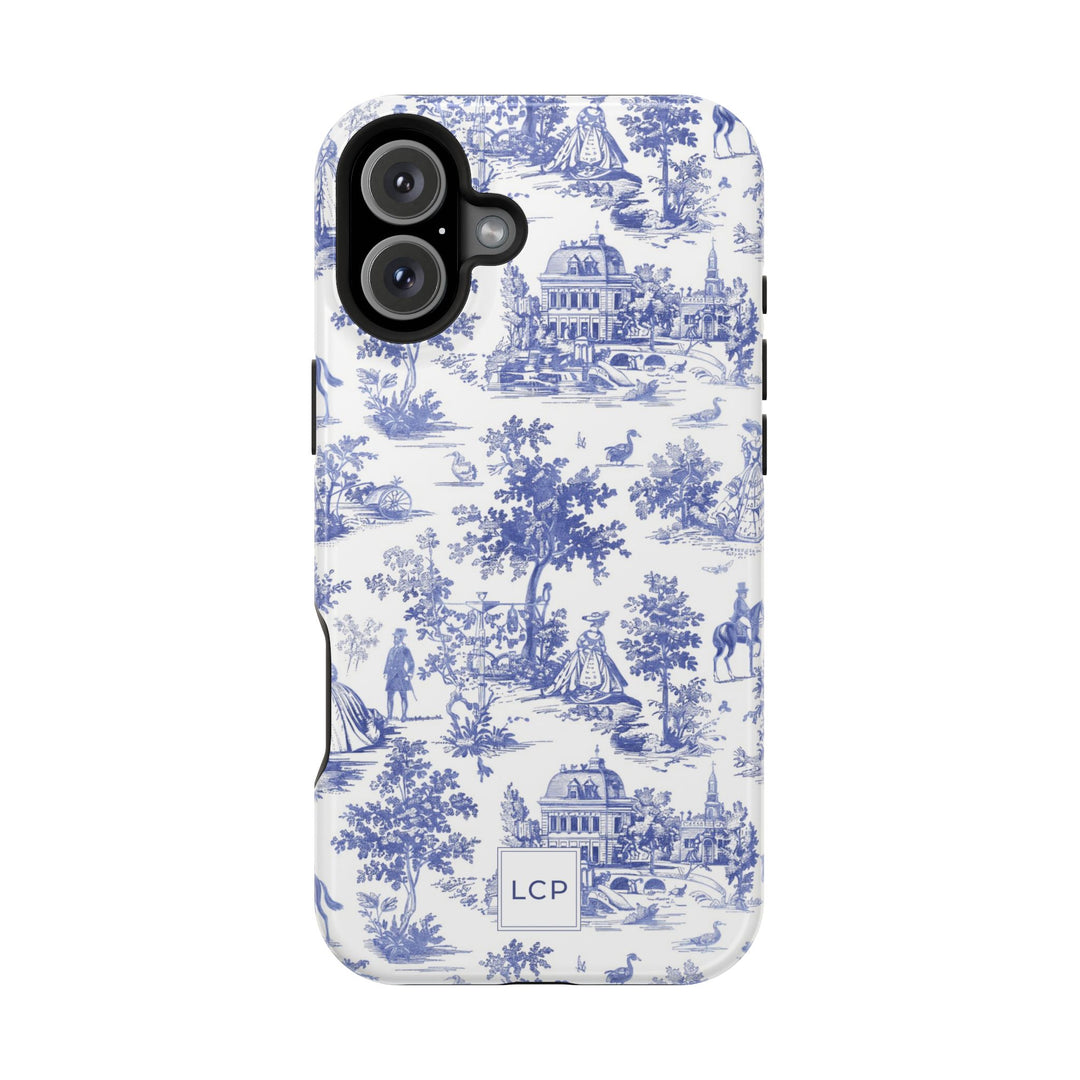 Custom Personalized French Toile Magsafe Phone Case for Iphone 18 - iPhone 17 Pro Max Air Plus 15 14 13 12 11, Samsung Galaxy Phone Cases - Studio40ParkLane