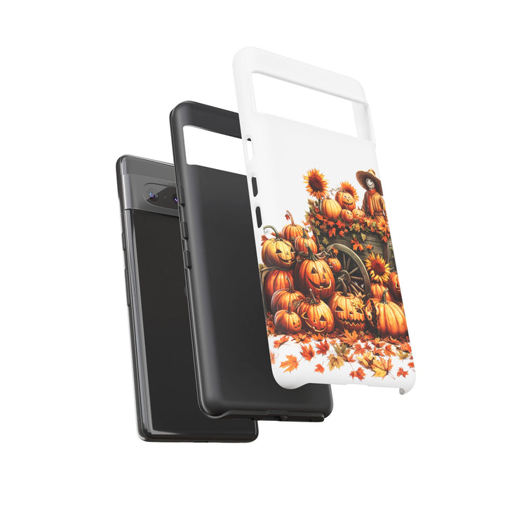 Impact Resistant, Fall Leaves Scarecrow, Cute Phone Cases for Samsung S24, S23, S22, S21, IPhone 15 pro Iphone 14 pro Iphone 13 IPhone 12 Iphone 11 - Studio40ParkLane