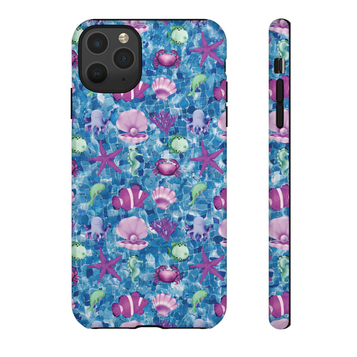 Cute IPhone Case | Blue Pink Under The Sea, iPhone 15 Case | iPhone 15 Pro Case, Iphone 14 Case, Iphone 14 Pro Max Case, Protective Iphone Case - Studio40ParkLane