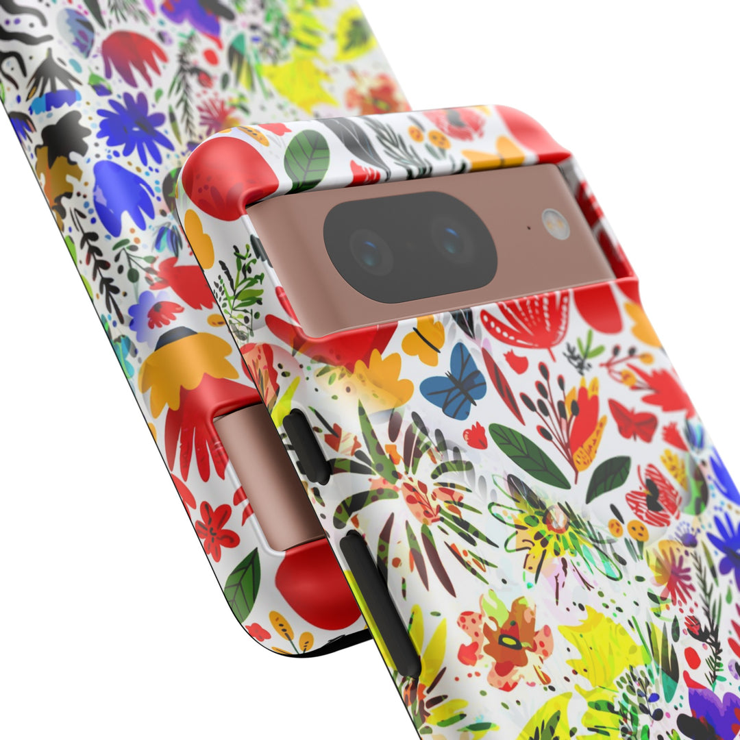 Impact Resistant, Colored Flowers, Cute Phone Cases for Samsung S24, S23, S22, S21, IPhone 15 pro Iphone 14 pro Iphone 13 IPhone 12 Iphone 11 - Studio40ParkLane