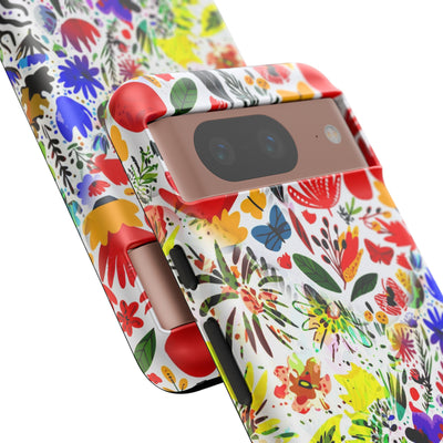 Impact Resistant, Colored Flowers, Cute Phone Cases for Samsung S24, S23, S22, S21, IPhone 15 pro Iphone 14 pro Iphone 13 IPhone 12 Iphone 11