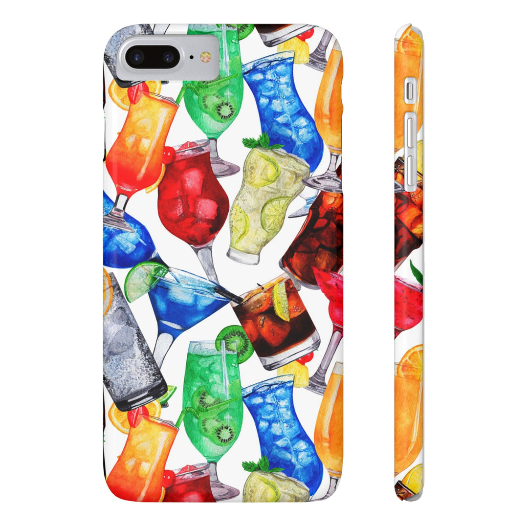 Slim Cute Phone Cases for Iphone - | iPhone 15 Case | iPhone 15 Pro Max Case, Iphone 14 Case, Iphone 14 Pro Max, Iphone 13, Summer Fruit Cocktail - Studio40ParkLane