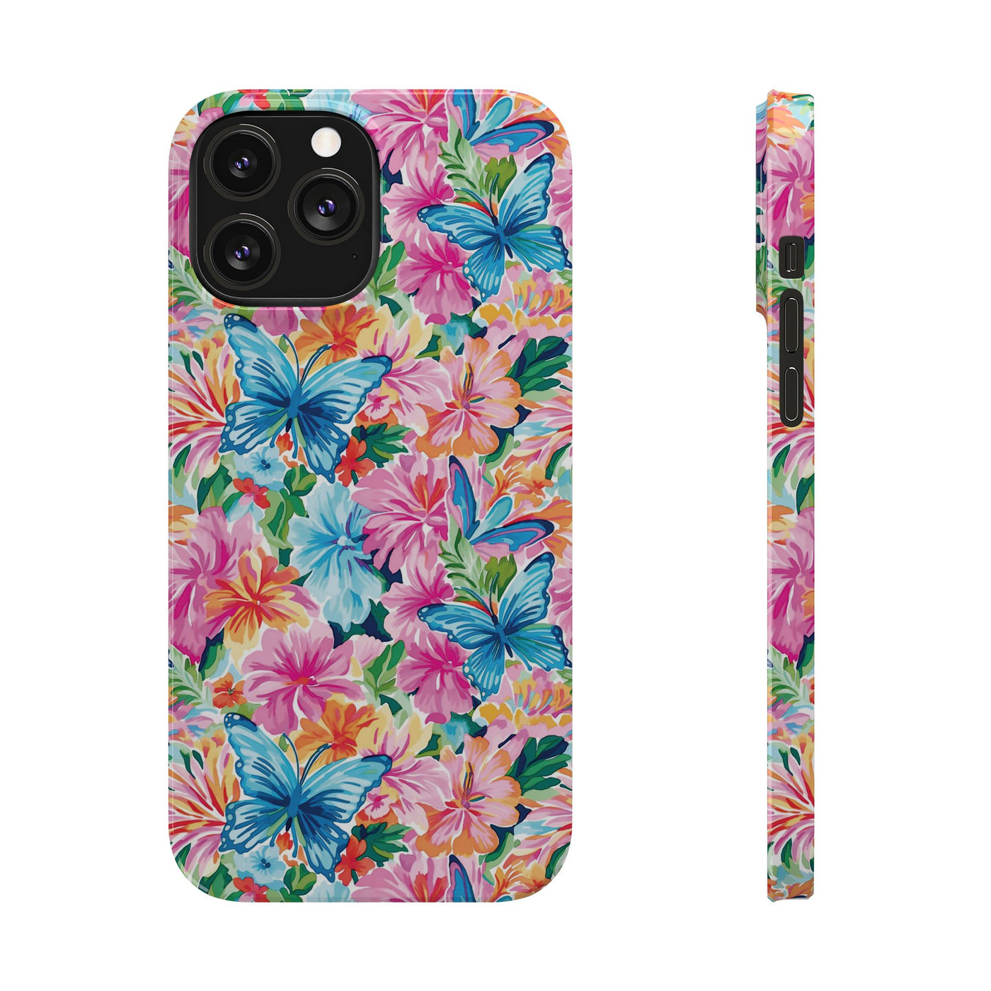 Slim Butterflies Flowers Gift for Her Cute Phone Cases for Iphone 16 Pro Max | iPhone 15 Case | iPhone 15 Pro Max Case, Iphone 14, 13, 12, 11, 10, 8, 7