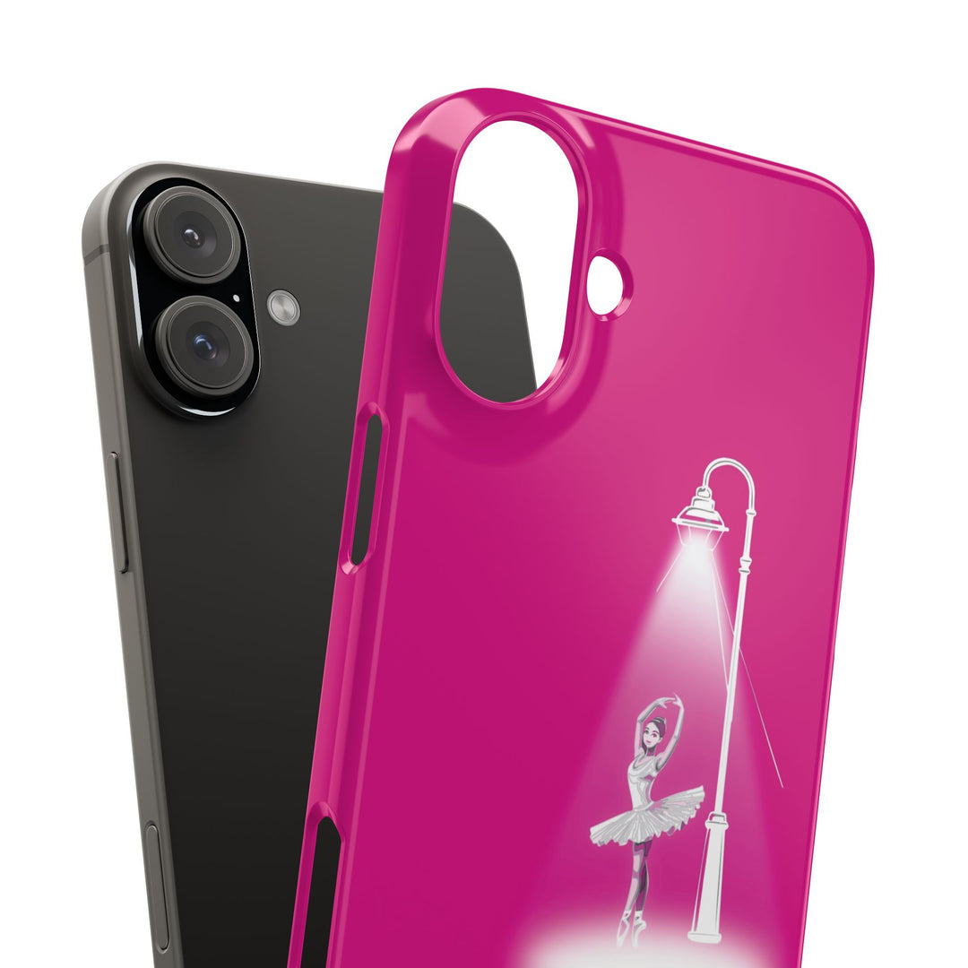 Slim Pink Ballet Dancer Spotlight Gift for Her Cute Phone Cases for Iphone 16 Pro Max | iPhone 15 Case | iPhone 15 Pro Max Case, Iphone 14, 13, 12, 11, 10, 8, 7 - Studio40ParkLane
