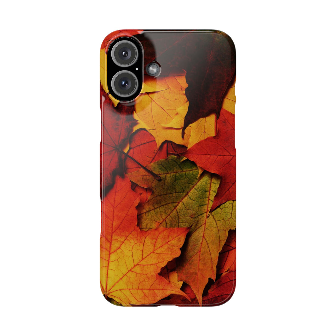 Slim Autumn Fall Leaves Gift Cute Phone Cases for Iphone 16 | iPhone 15 Case | iPhone 15 Pro Max Case, Iphone 14, Iphone 14 Pro Max, Iphone 13, Slim Mom Dad Gift - Studio40ParkLane