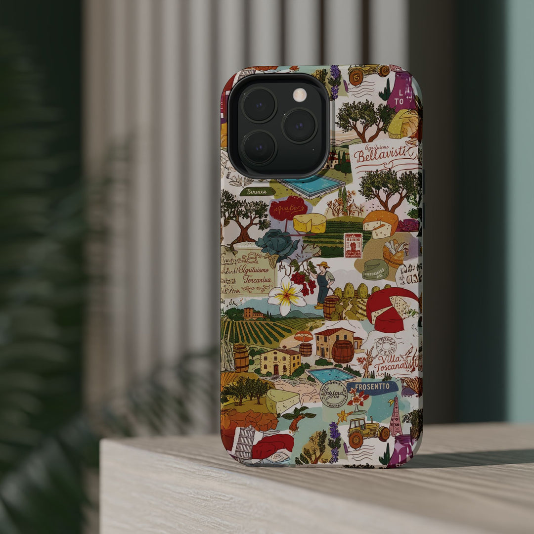 Italy Tuscany Coquette Collage Tough Magsafe Cute Phone Cases for Iphone | iPhone 17 Pro Max Case, Iphone 16, Iphone 15 14 13 12 11 10 9 - Studio40ParkLane