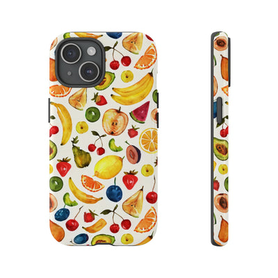 Impact Resistant, Mixed Fruits, Cute Phone Cases for Samsung S24, S23, S22, S21, IPhone 15 pro Iphone 14 pro Iphone 13 IPhone 12 Iphone 11