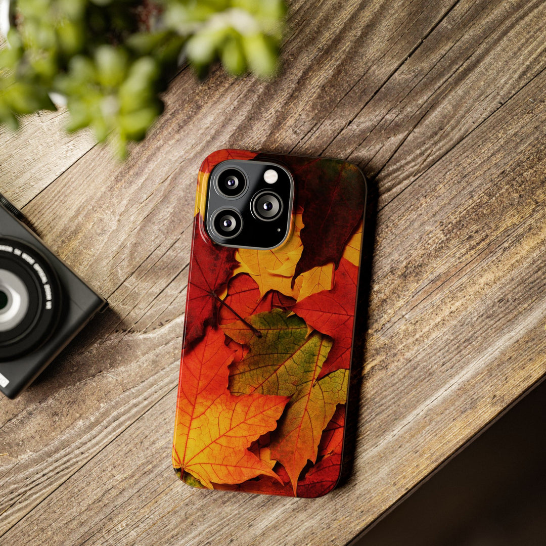 Slim Autumn Fall Leaves Gift Cute Phone Cases for Iphone 16 | iPhone 15 Case | iPhone 15 Pro Max Case, Iphone 14, Iphone 14 Pro Max, Iphone 13, Slim Mom Dad Gift - Studio40ParkLane