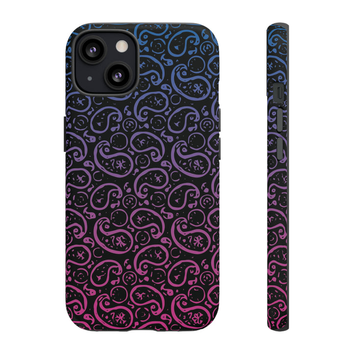 Cute IPhone Case | iPhone 15 Case | iPhone 15 Pro Max Case, Iphone 14 Case, Iphone 14 Pro Max Case IPhone Case for Art Lovers, Paisley Blue Pink - Studio40ParkLane