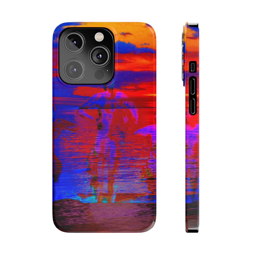 Slim Cute Phone Cases for Iphone | iPhone 15 Case | iPhone 15 Pro Max, Iphone 14 Case, Iphone 14 Pro Max, Iphone 13, Red Blue Sunset - Studio40ParkLane