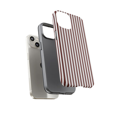 Tough Premium Chocolate Stripes Phone Case Gift for Her - For Apple iPhone 16 Pro Max 16e iPhone 15 Pro iPhone Iphone 14 Plus 13 Pro 12 SE XR - Studio40ParkLane