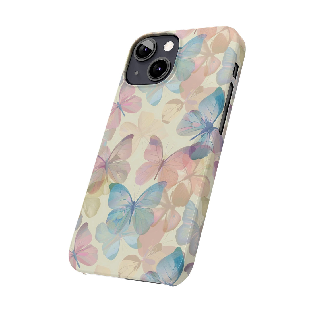 Slim Cute Phone Cases for Iphone - | iPhone 15 Case | iPhone 15 Pro Max Case, Iphone 14 Case, Iphone 14 Pro Max, Iphone 13, Summer Pastel Butterflies - Studio40ParkLane