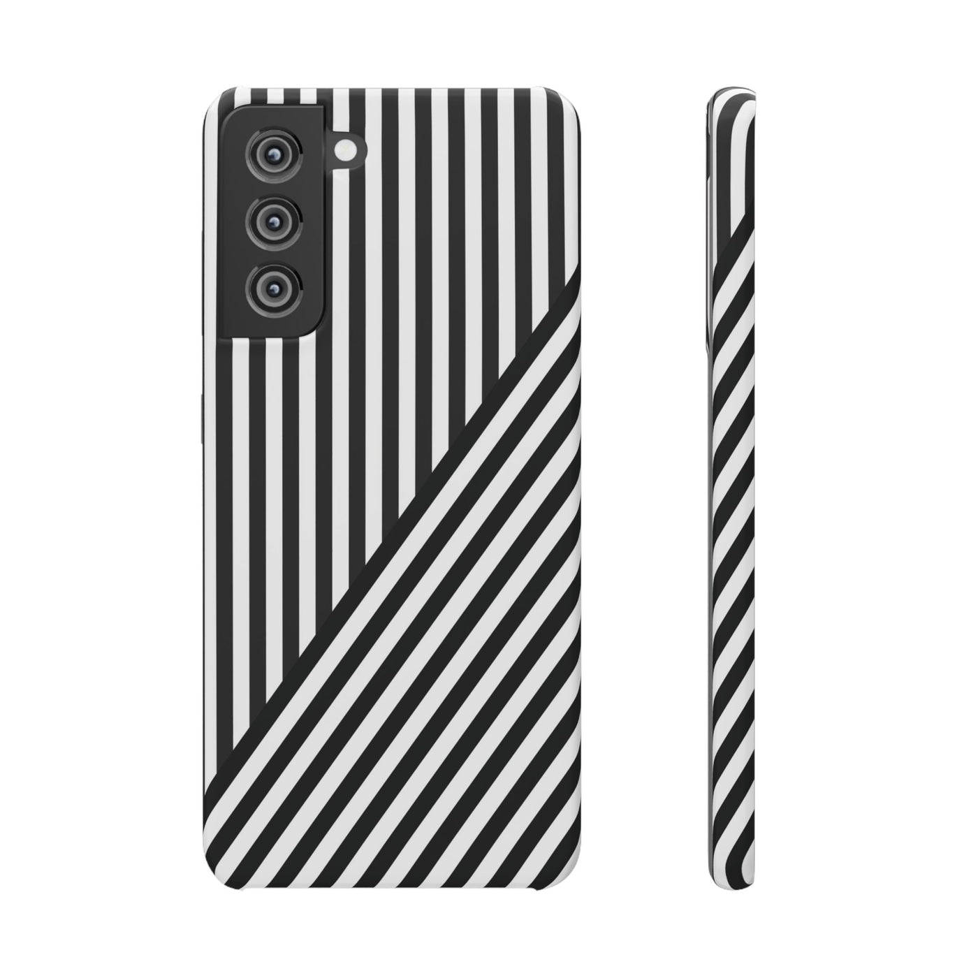 Aesthetic Black White Stripes Cute Phone Case Sleek Snap - For iPhone 17 Pro Max iPhone 16 Pro iPhone 15 Iphone 14 Plus 13 Pro 12 11 10 Gift - Studio40ParkLane