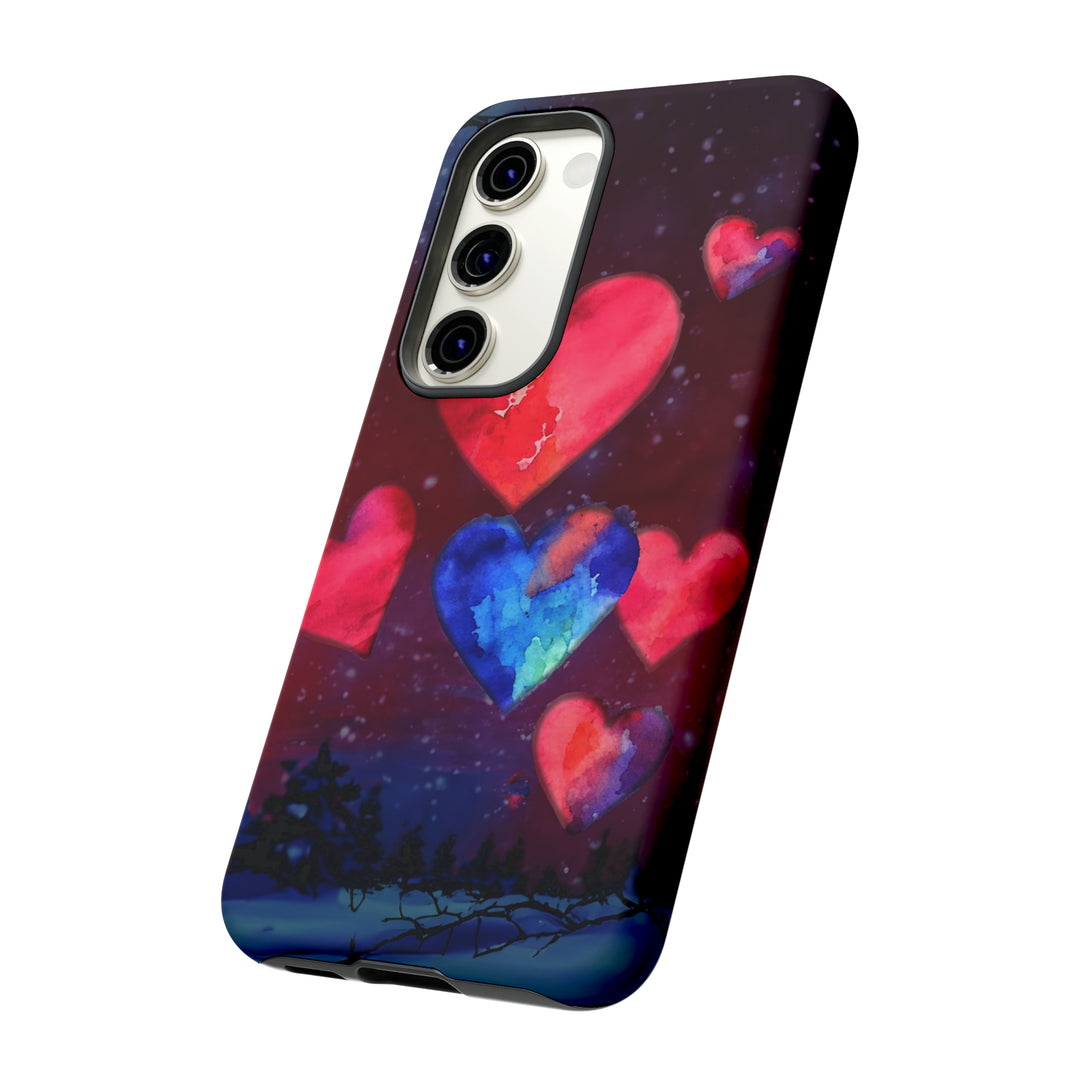 Cute Samsung Phone Case | Aesthetic Samsung Phone Case | Galaxy S23, S22, S21, S20 | Luxury case, Rising Hearts Night Phone Case - Studio40ParkLane