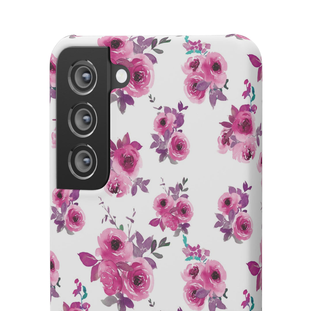 Sleek Snap Flowers Gift for Her Cute Phone Case for iPhone 16 15 14 13 12 11 X Xs Max Xr Pro Plus Samsung Galaxy S24 S23 S22 S21 S20 Ultra