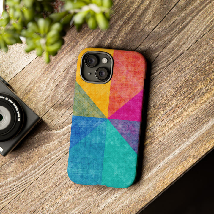 Impact Resistant, Colored Shapes, Cute Phone Cases for Samsung S24, S23, S22, S21, IPhone 15 pro Iphone 14 pro Iphone 13 IPhone 12 Iphone 11 - Studio40ParkLane