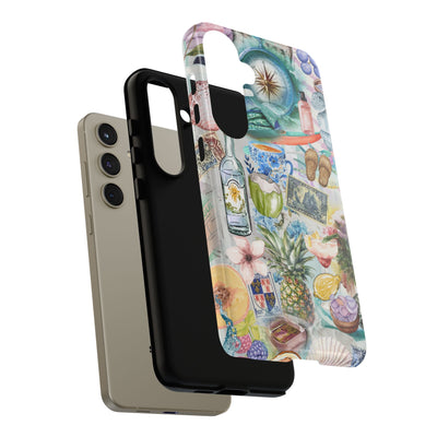 Impact Resistant, Travel Coquette Collage, Cute Phone Cases for Samsung S24, S23, S22, S21, IPhone 15 pro Iphone 14 pro Iphone 13 IPhone 12 Iphone 11