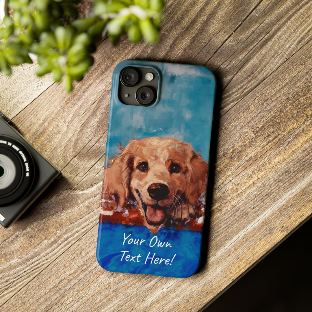 Slim Personalized Cute iPhone Cases - | iPhone 15 Case | iPhone 15 Pro Max Case, Iphone 14 Case, Iphone 14 Pro Max, Iphone 13, Golden Retriever Dog - Studio40ParkLane