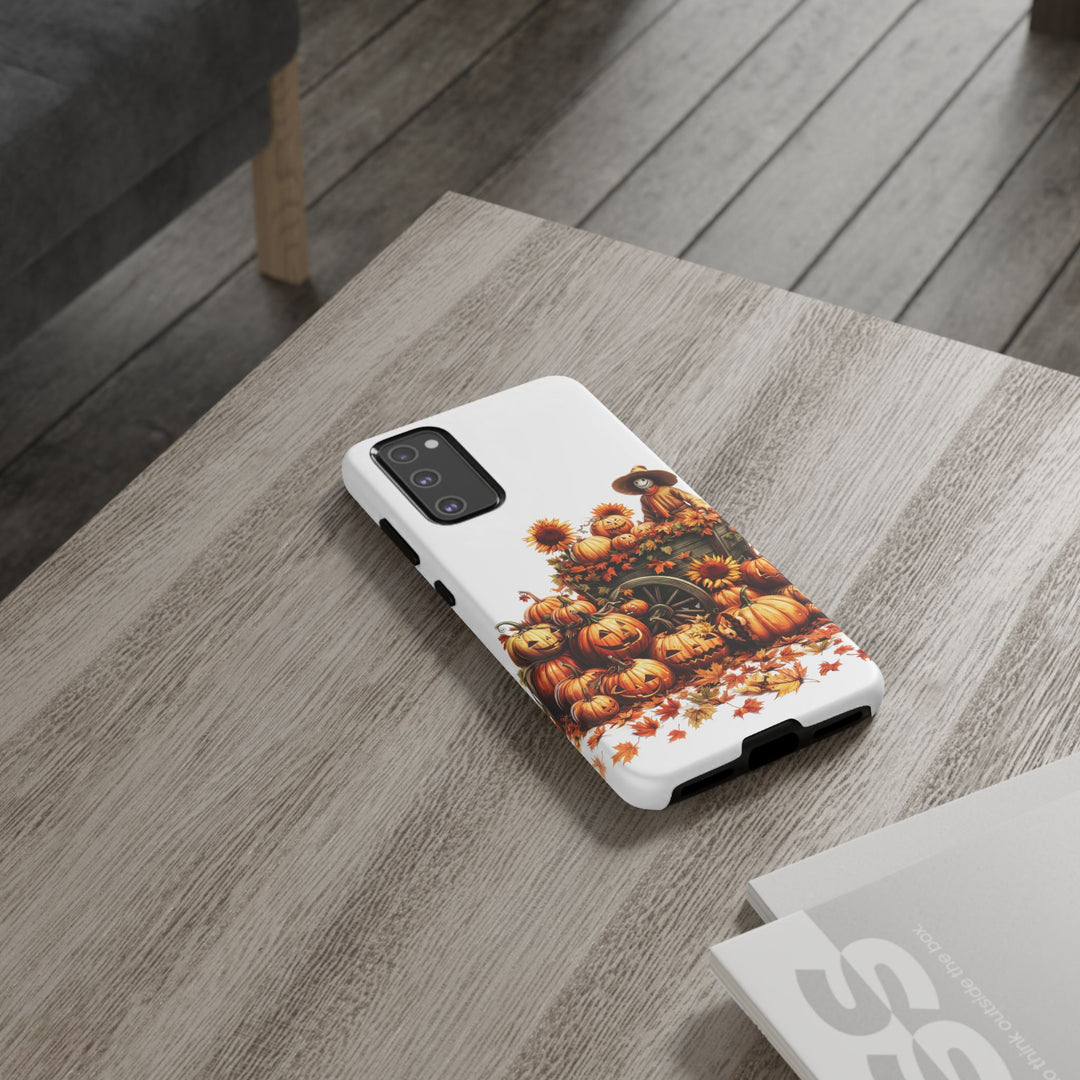 Impact Resistant, Fall Leaves Scarecrow, Cute Phone Cases for Samsung S24, S23, S22, S21, IPhone 15 pro Iphone 14 pro Iphone 13 IPhone 12 Iphone 11 - Studio40ParkLane