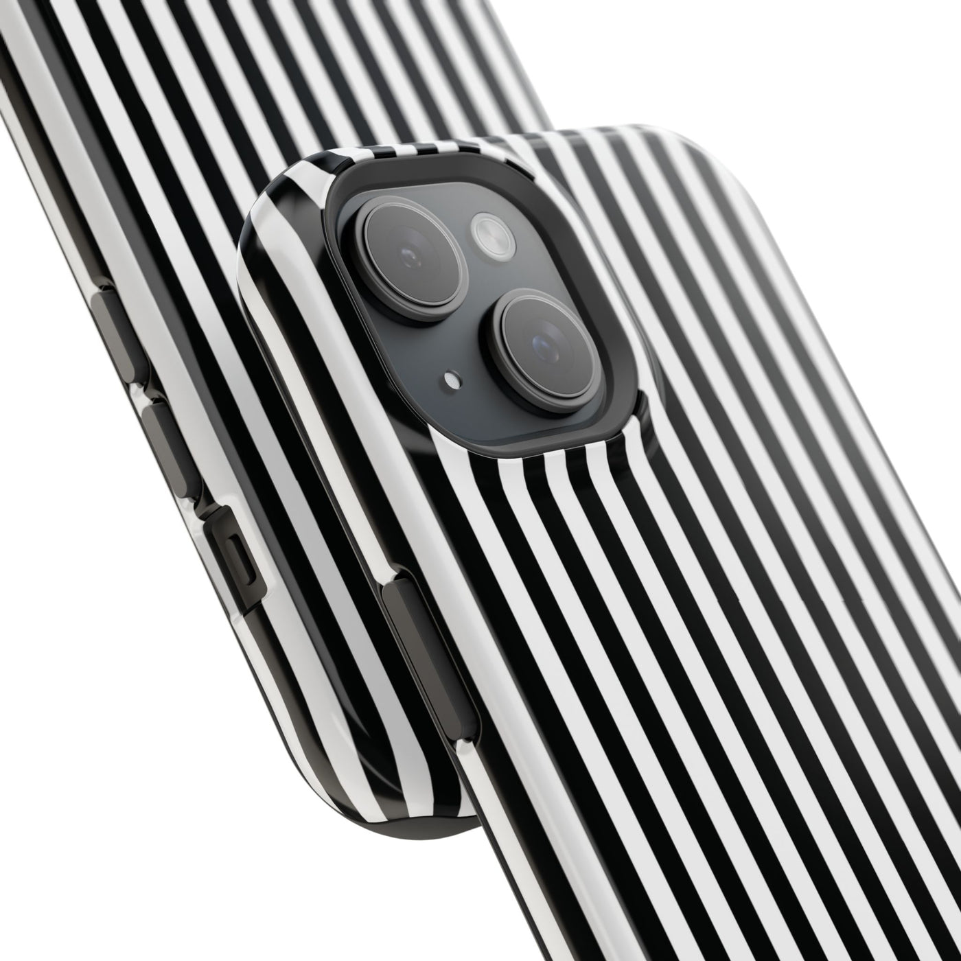 Custom Personalized Black White Striped Magsafe Phone Case for Iphone 17 - | iPhone 16 Pro Max Case | iPhone 15 Case Iphone 14 13 12 11 10 - Studio40ParkLane
