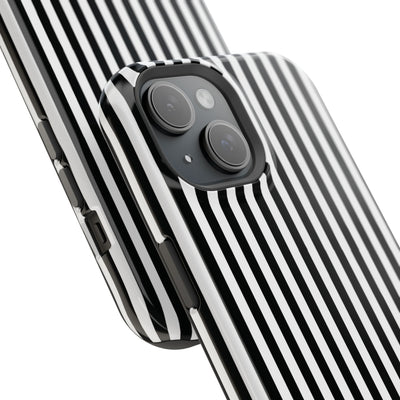 Custom Personalized Black White Striped Magsafe Phone Case for Iphone 17 - | iPhone 16 Pro Max Case | iPhone 15 Case Iphone 14 13 12 11 10 - Studio40ParkLane