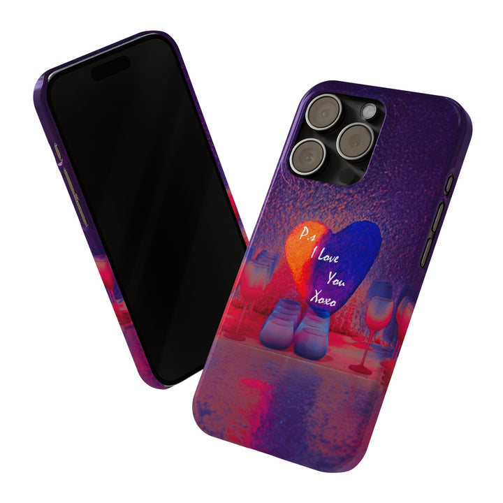 Slim Cute Phone Cases for Iphone - | iPhone 15 Case | iPhone 15 Pro Max Case, Iphone 14 Case, Iphone 14 Pro Max, Iphone 13, PS I Love You Heart - Studio40ParkLane