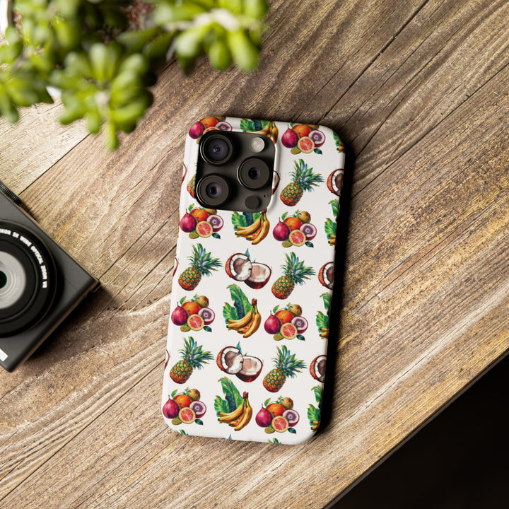 Slim Cute Phone Cases for Iphone - | iPhone 15 Case | iPhone 15 Pro Max Case, Iphone 14 Case, Iphone 14 Pro Max, Iphone 13, Tropical Summer Fruit - Studio40ParkLane