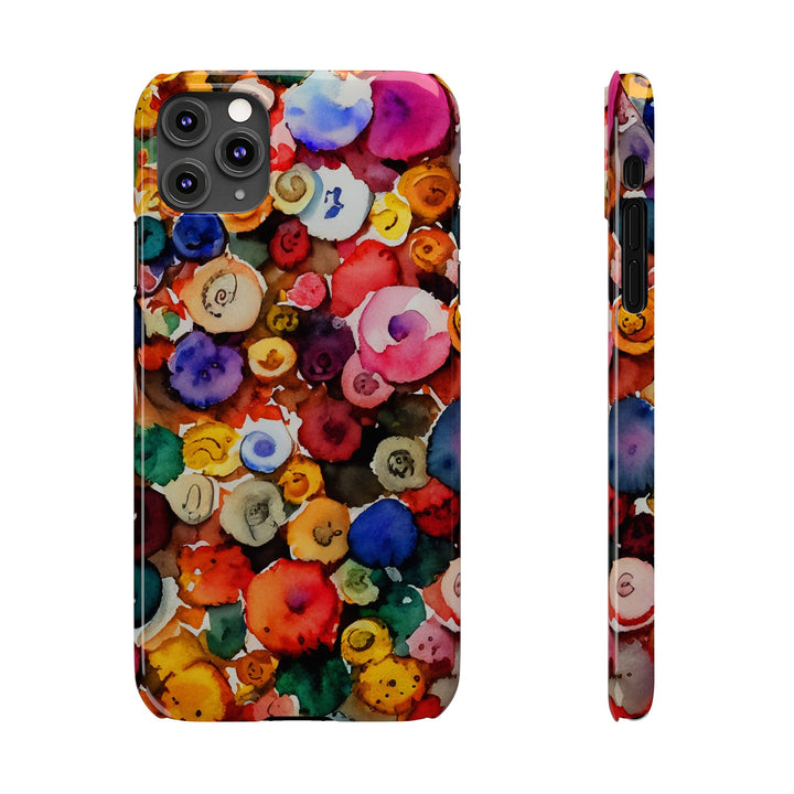 Slim Cute Phone Cases for Iphone | iPhone 15 Case | iPhone 15 Pro Max Case, Iphone 14, Iphone 14 Pro Max, Iphone 13, Colorful Buttons Abstract - Studio40ParkLane