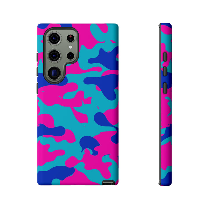 Cute Samsung Phone Case | Aesthetic Samsung Phone Case | Galaxy S23, S22, S21, S20 | Blue Pink Camouflage, Protective Phone Case - Studio40ParkLane