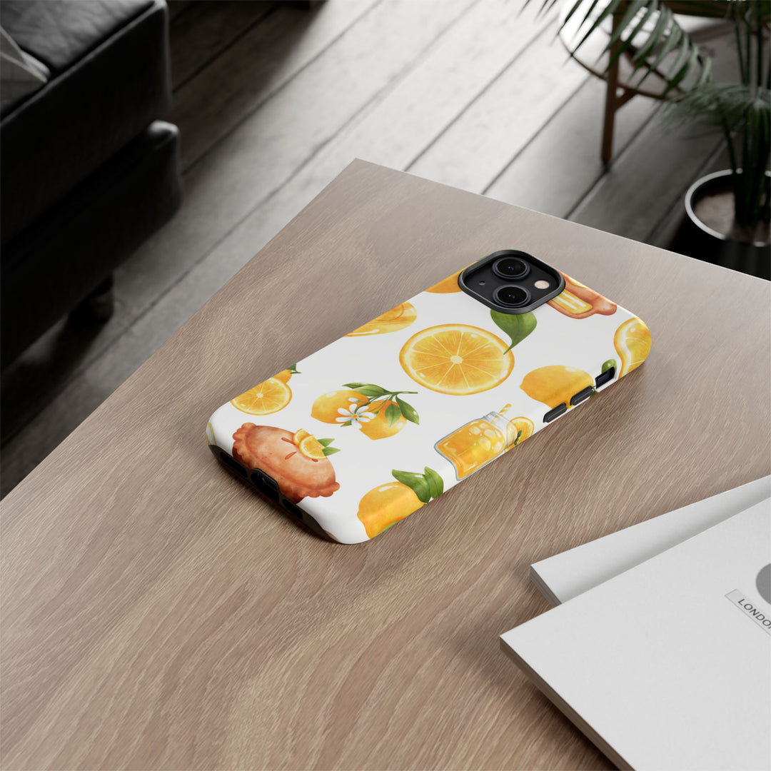 Impact Resistant, Lemon Fruit Pie, Cute Phone Cases for Samsung S24, S23, S22, S21, IPhone 15 pro Iphone 14 pro Iphone 13 IPhone 12 Iphone 11 - Studio40ParkLane