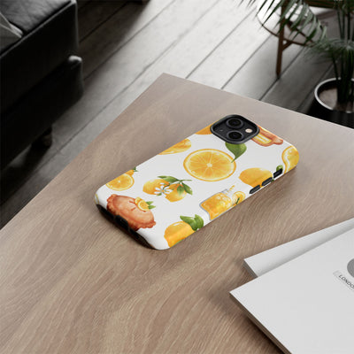 Impact Resistant, Lemon Fruit Pie, Cute Phone Cases for Samsung S24, S23, S22, S21, IPhone 15 pro Iphone 14 pro Iphone 13 IPhone 12 Iphone 11