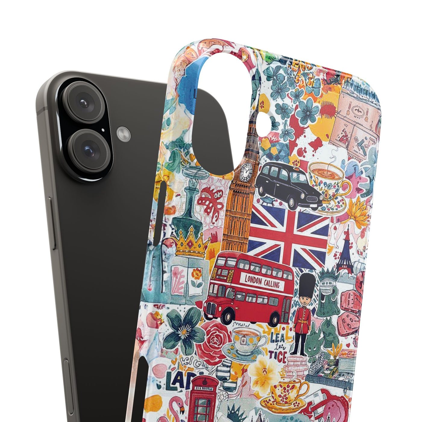 Slim London England Coquette Collage Cute Phone Case for Iphone 17 - | iPhone 16 Pro Max Case | iPhone 15 Case Iphone 14 13 12 11 10 9 8 7 - Studio40ParkLane