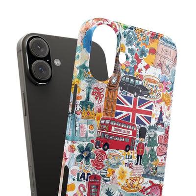 Slim London England Coquette Collage Cute Phone Case for Iphone 17 - | iPhone 16 Pro Max Case | iPhone 15 Case Iphone 14 13 12 11 10 9 8 7 - Studio40ParkLane