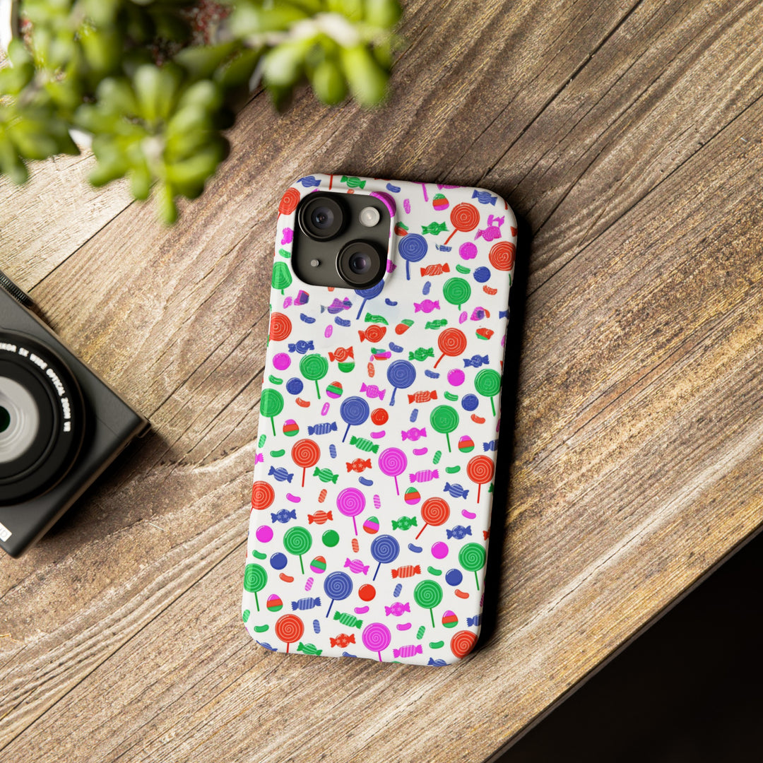 Slim Cute Phone Cases for Iphone - | iPhone 15 Case | iPhone 15 Pro Max Case, Iphone 14 Case, Iphone 14 Pro Max, Iphone 13, Summer Lollipops Red - Studio40ParkLane