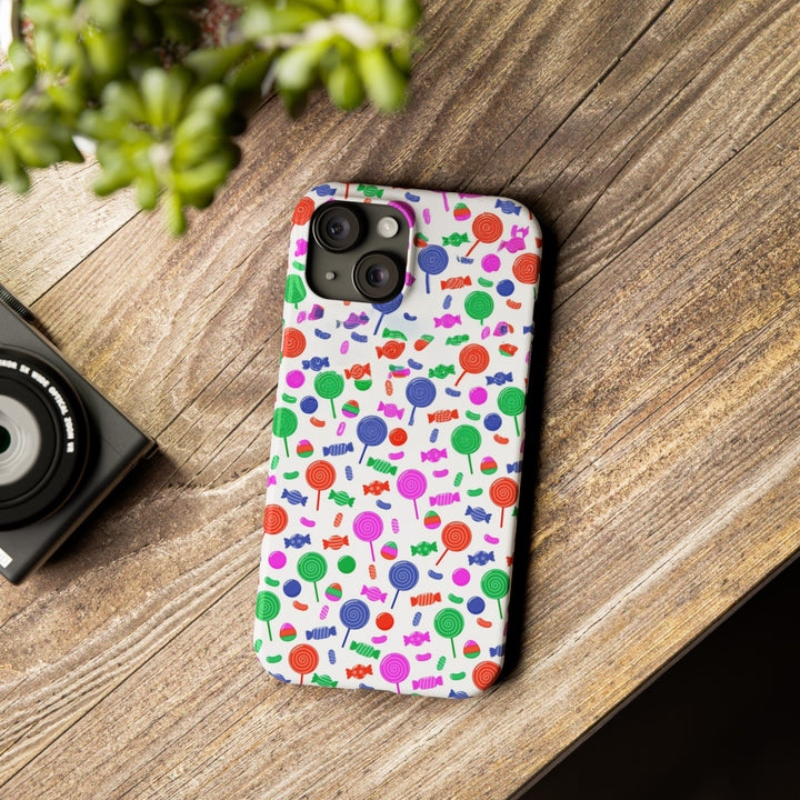 Slim Cute Phone Cases for Iphone - | iPhone 15 Case | iPhone 15 Pro Max Case, Iphone 14 Case, Iphone 14 Pro Max, Iphone 13, Summer Lollipops Red - Studio40ParkLane