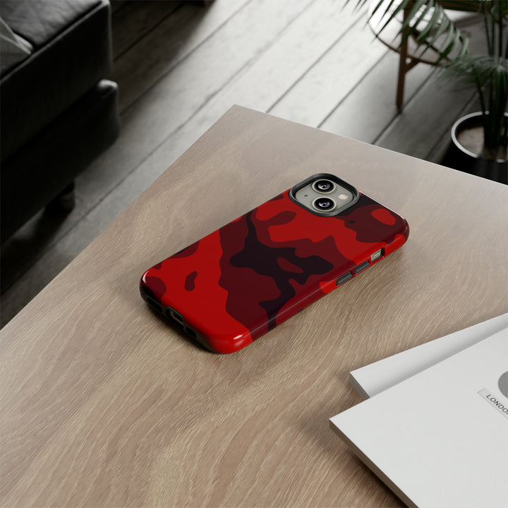 Cute IPhone Case | iPhone 15 Case | iPhone 15 Pro Max Case, Iphone 14 Case, Iphone 14 Pro Max Case IPhone Case for Art Lovers - Red Camo - Studio40ParkLane