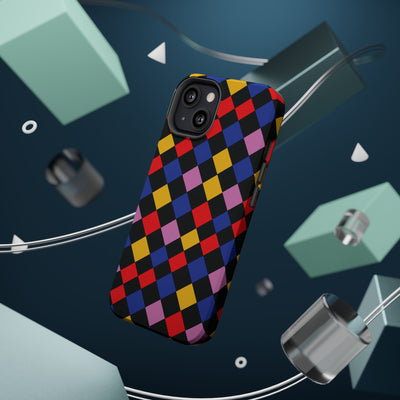Aesthetic Colorful Checkerboard Tough Magsafe Phone Case - For iPhone 17 Pro Max iPhone 16 Pro iPhone 15 Iphone 14 Plus 13 Pro 12 11 Gift - Studio40ParkLane