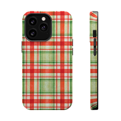 Aesthetic Tough Magsafe Red Green Checkered Phone Case - For iPhone 17 Pro Max iPhone 16 Pro iPhone 15 Iphone 14 Plus 13 Pro 12 11 10 - Studio40ParkLane