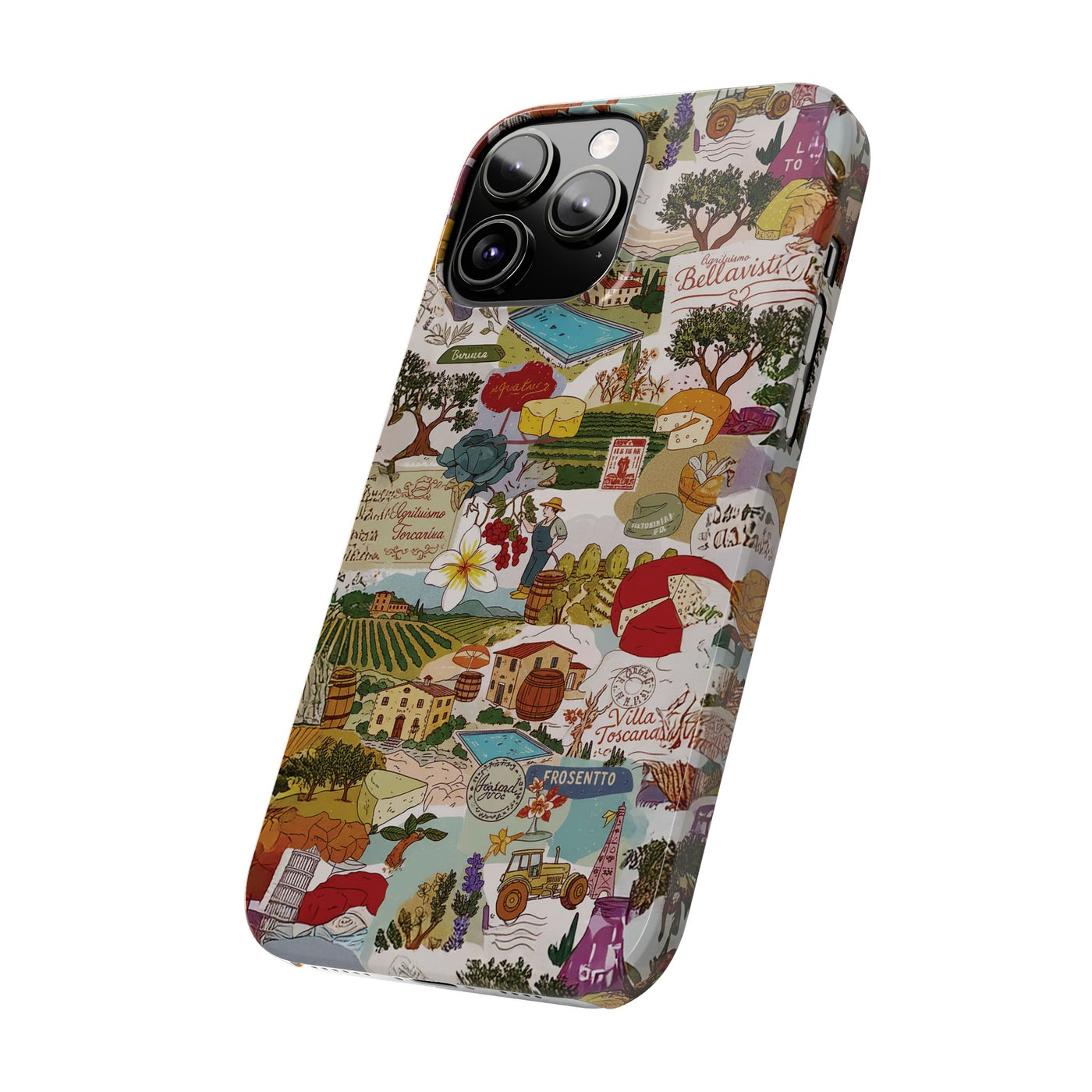 Slim Italy Tuscany Coquette Collage Cute Phone Case for Iphone 17 - | iPhone 16 Pro Max Case | iPhone 15 Case Iphone 14 13 12 11 10 9 8 7 - Studio40ParkLane