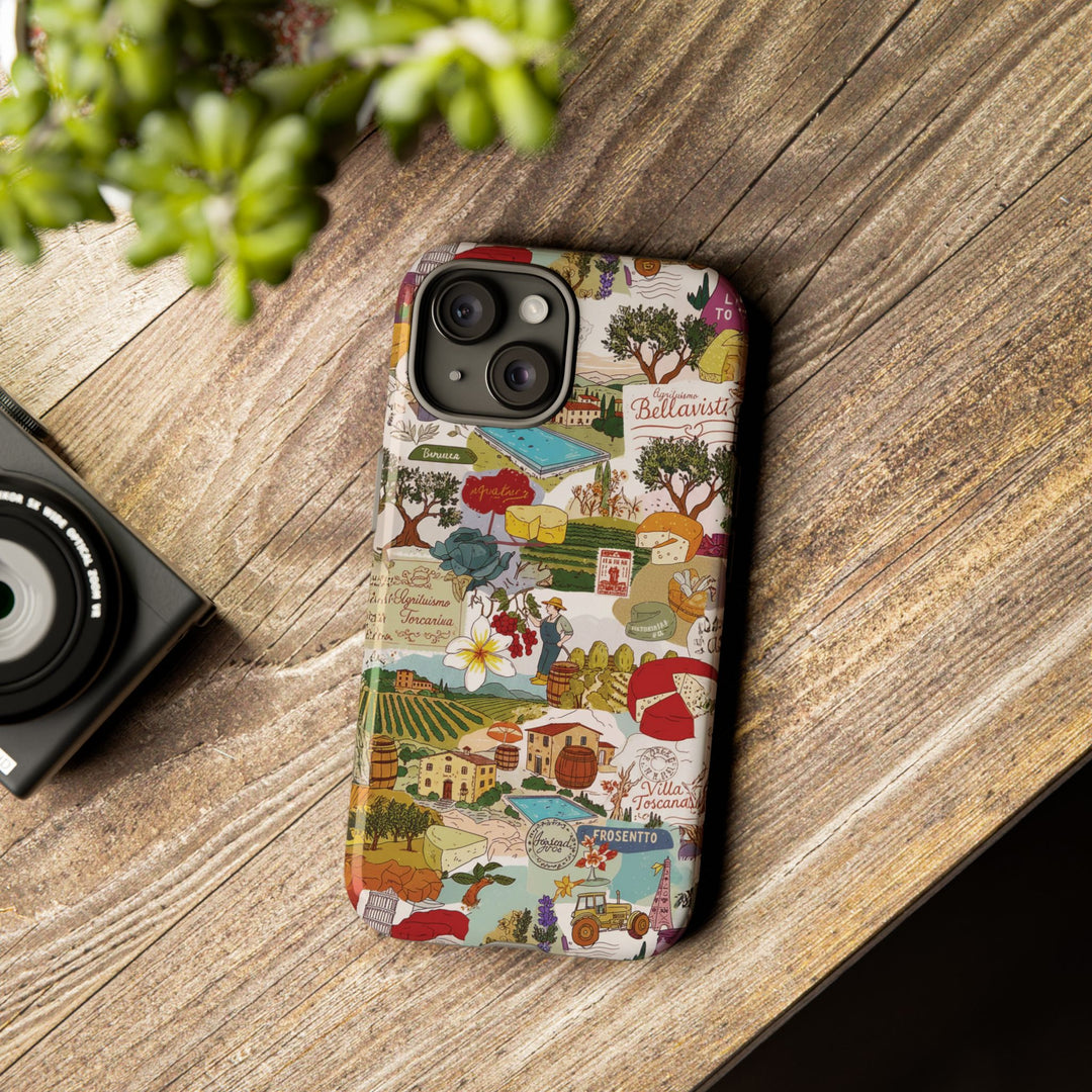 Italy Tuscany Coquette Collage Tough Premium Phone Case - For iPhone 17 Pro Max iPhone 16 Pro iPhone 15 Iphone 14 Plus 13 Pro 12 11 10 XR - Studio40ParkLane