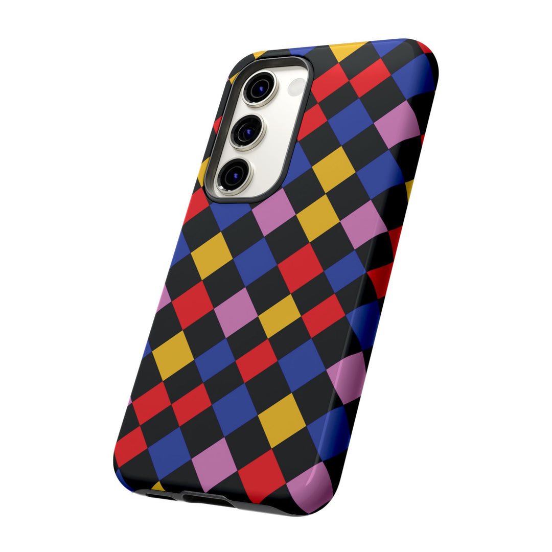 Aesthetic Tough Colorful Checkerboard Phone Case Premium - For iPhone 17 Pro Max iPhone 16 Pro iPhone 15 Iphone 14 Plus 13 Pro 12 11 10 XR - Studio40ParkLane