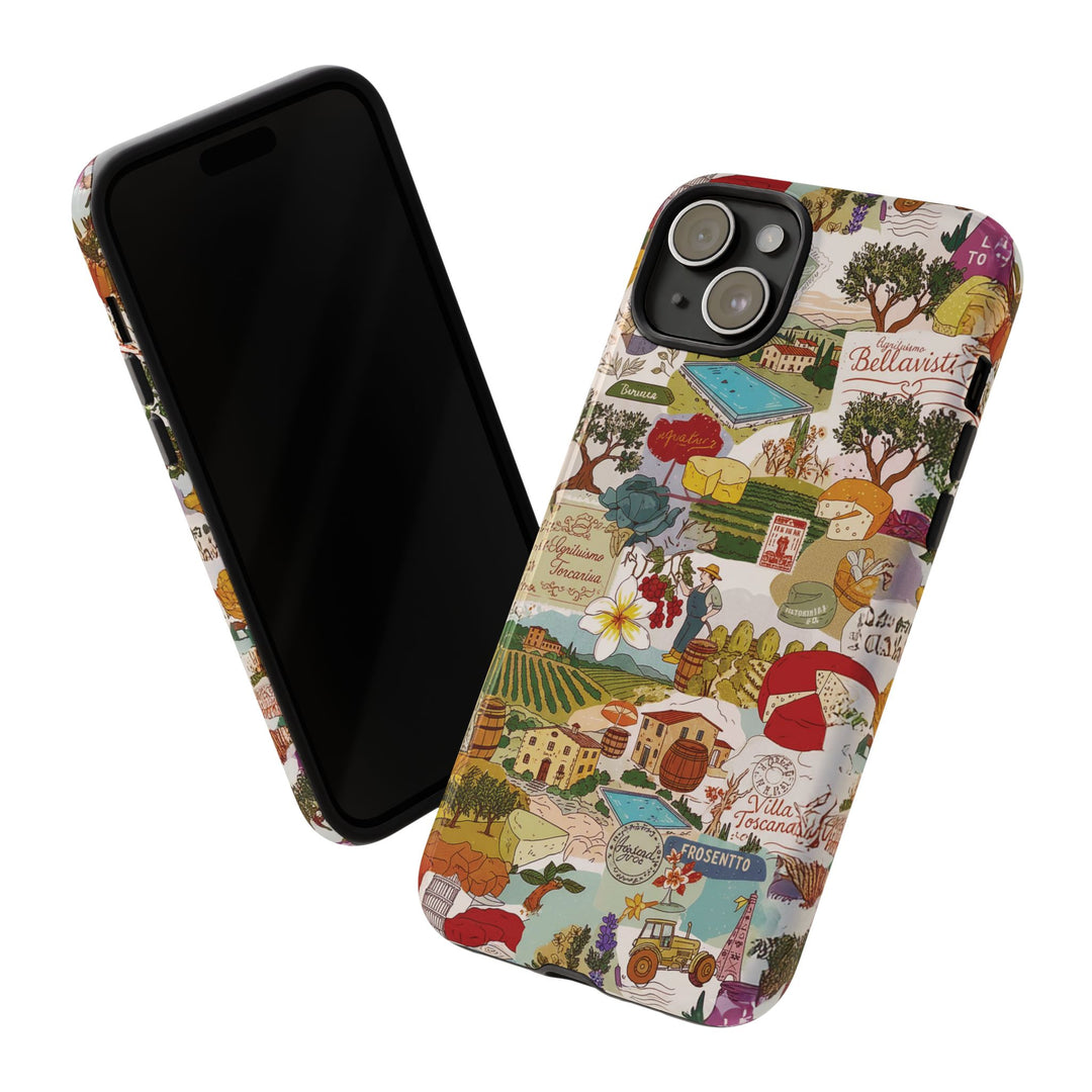 Italy Tuscany Coquette Collage Tough Premium Phone Case - For iPhone 17 Pro Max iPhone 16 Pro iPhone 15 Iphone 14 Plus 13 Pro 12 11 10 XR - Studio40ParkLane