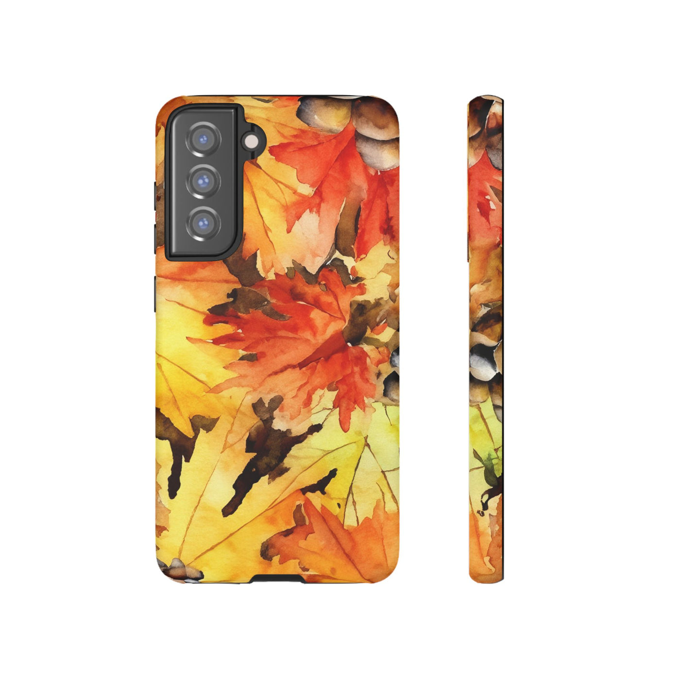 Impact Resistant, Fall Leaves, Cute Phone Cases for Samsung S24, S23, S22, S21, IPhone 15 pro Iphone 14 pro Iphone 13 IPhone 12 Iphone 11