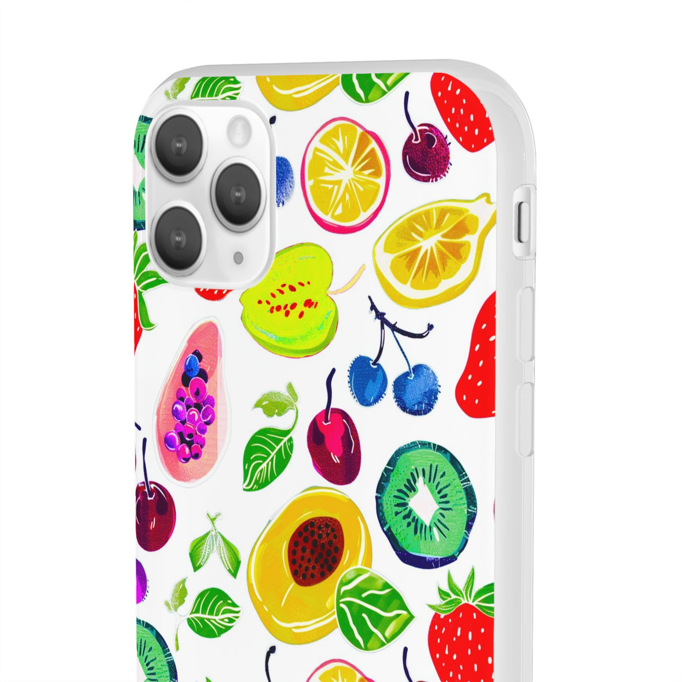 Cute Flexi Phone Cases, Summer Fruit Mix, Compatible with Samsung Galaxy S23, Samsung S22, Samsung S21, Samsung S20, Galaxy S20 Ultra